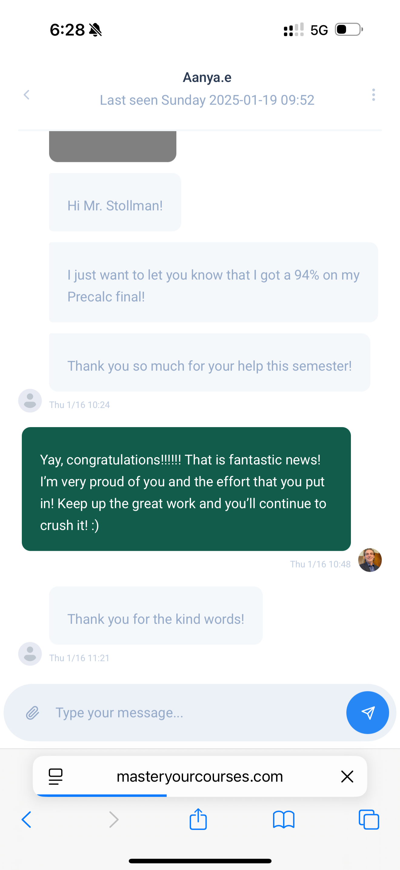 iMessage Testimonial